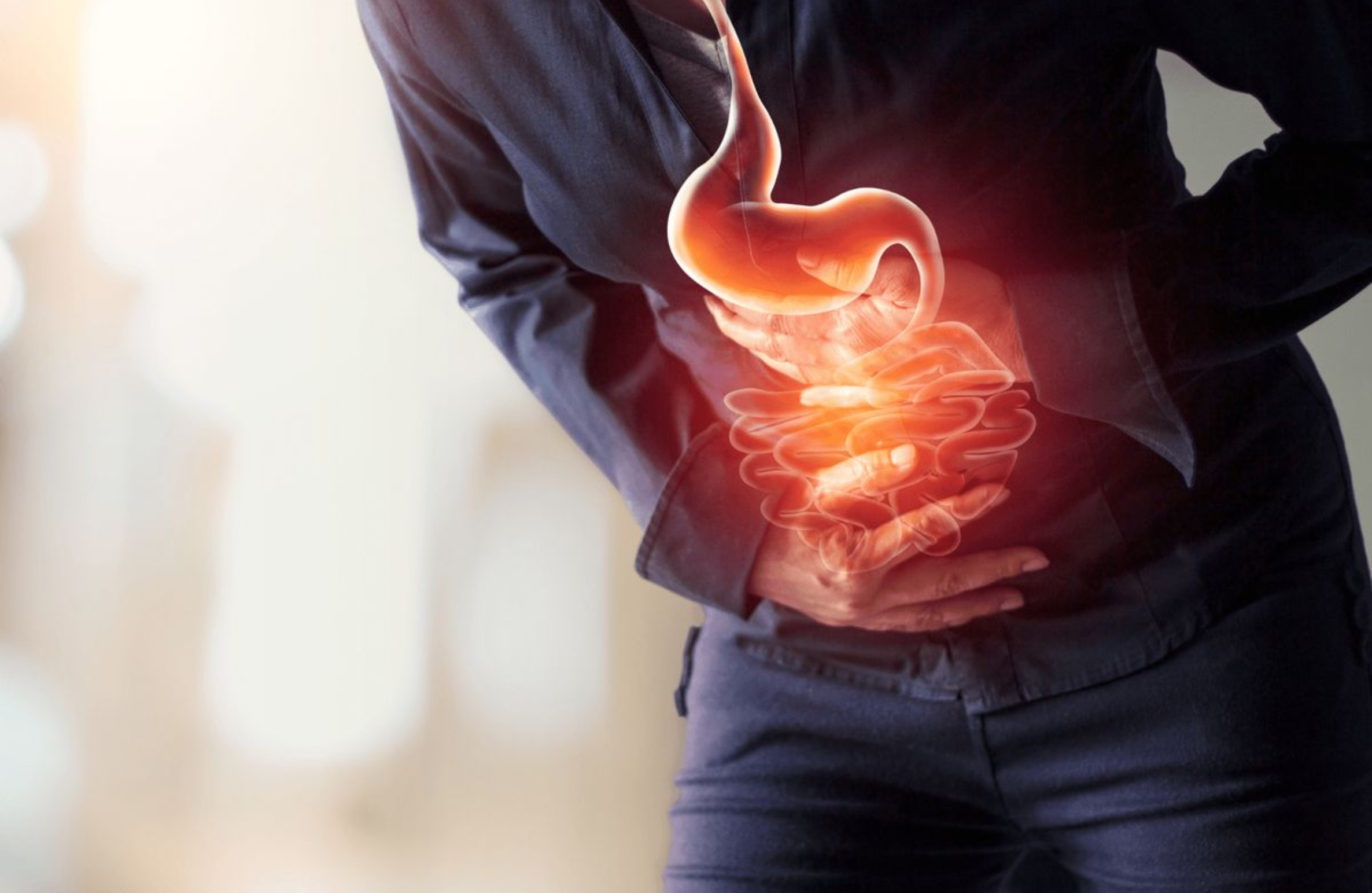 Illustration of a healthy gut microbiome and overall wellness